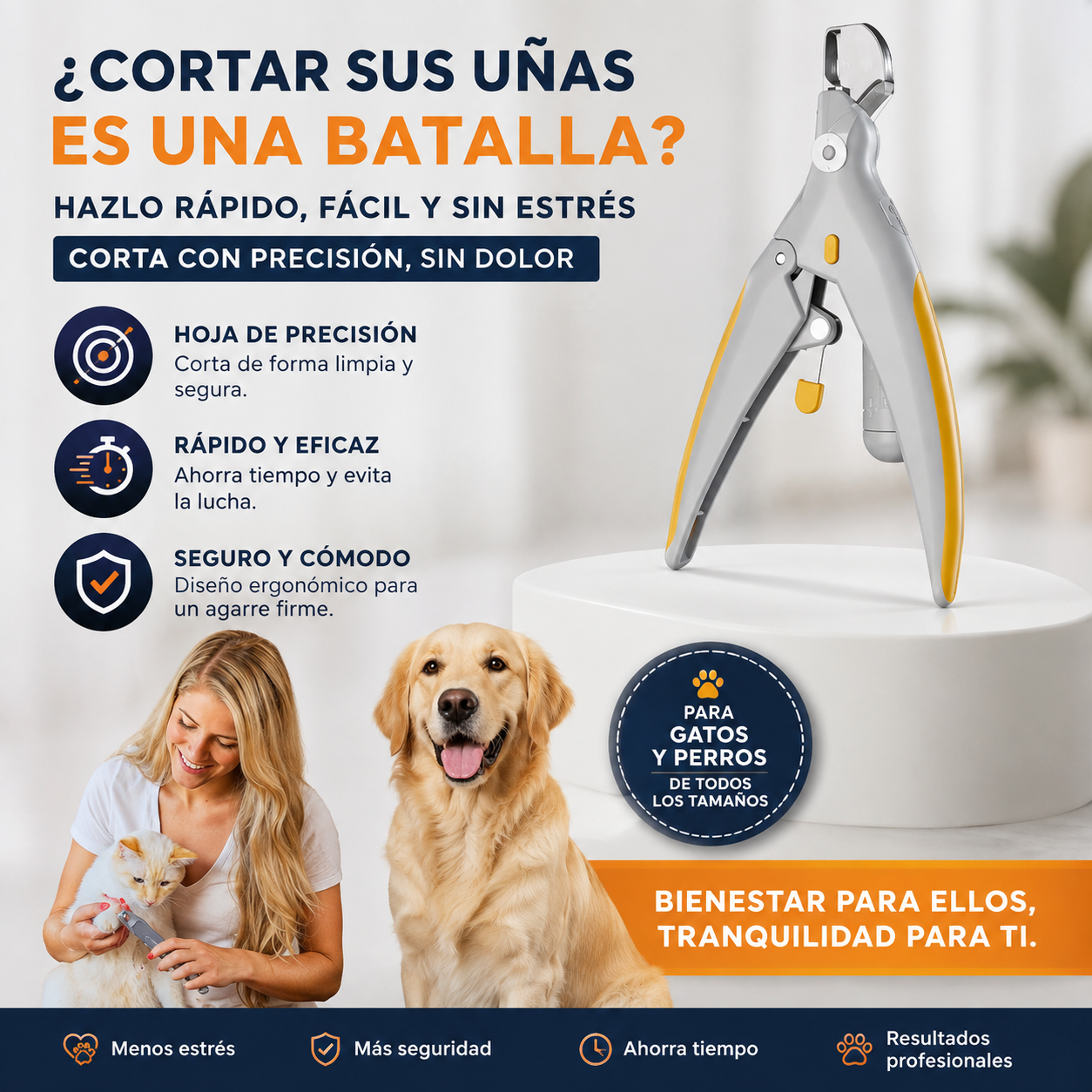 Tijeras y Cortaúñas Profesionales para el Aseo de Mascotas